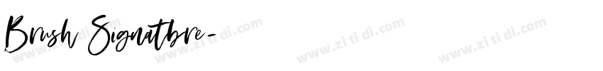 Brush Signatbre字体转换